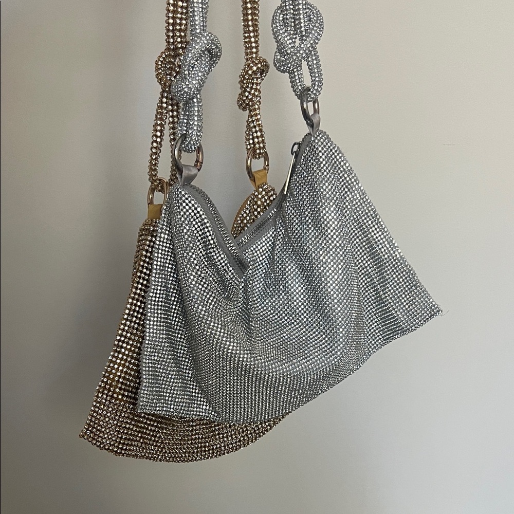 Silver and gold Rhinestone Evening Shoulder Bags